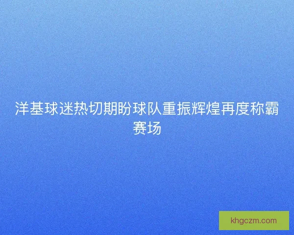洋基球迷热切期盼球队重振辉煌再度称霸赛场 洋基球迷热切期盼球队重振辉煌再度称霸赛场