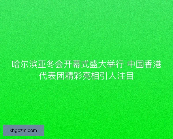 哈尔滨亚冬会开幕式盛大举行 中国香港代表团精彩亮相引人注目