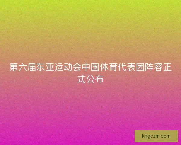 第六届东亚运动会中国体育代表团阵容正式公布 第六届东亚运动会中国体育代表团阵容正式公布
